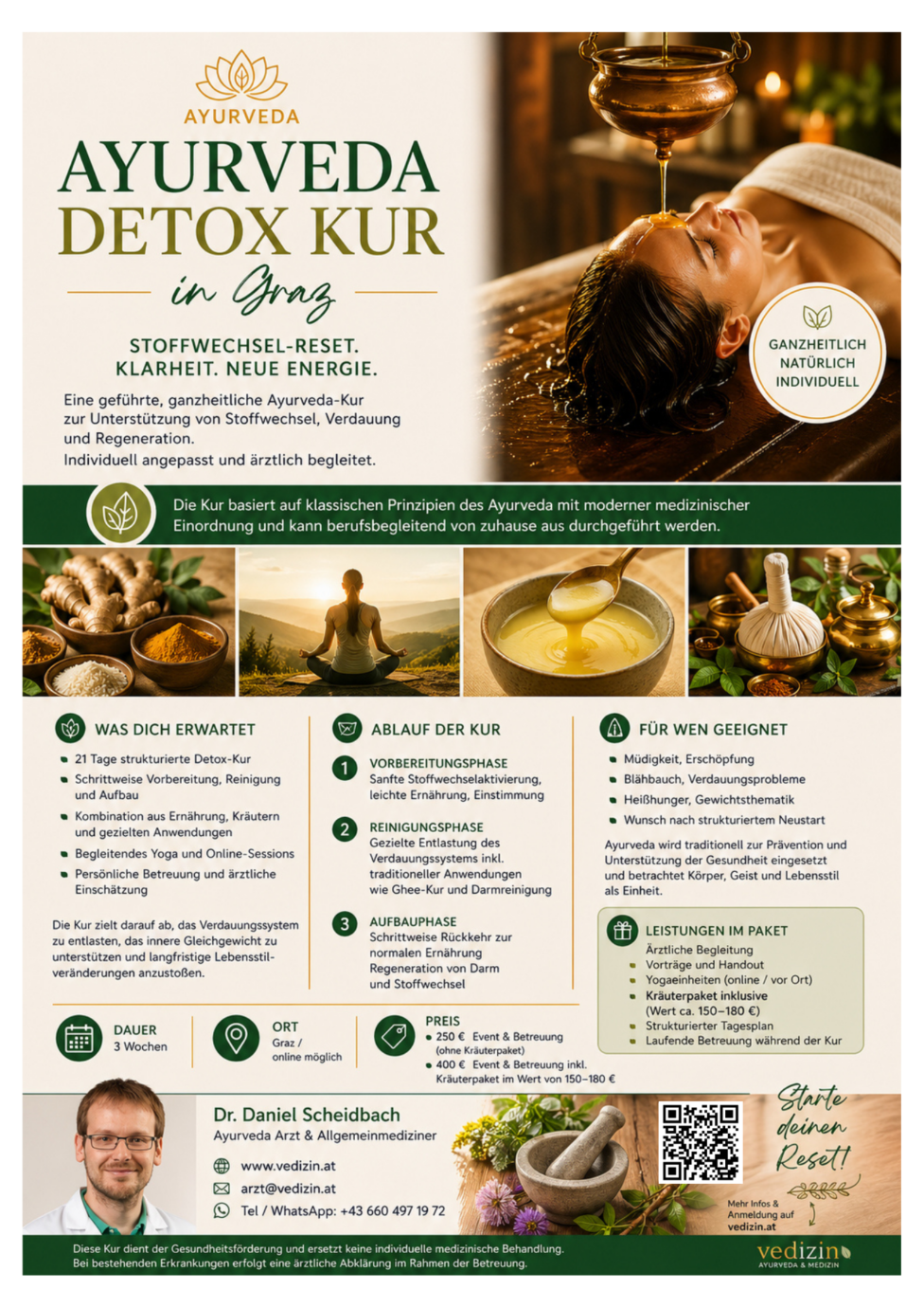 Ayurveda Detox Kur Flyer